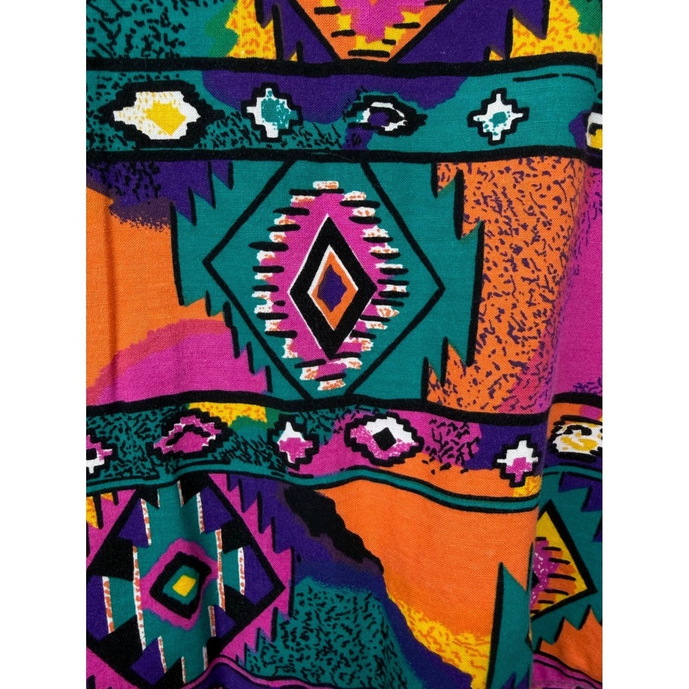 VTG 90s Wrangler Aztec Navajo Southwestern Shirt Womens Size L Cowgirl Rodeo - Picture 4 of 5